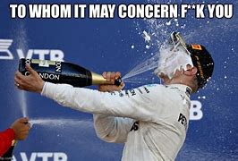 Image result for Champagne Podium Celebration Meme