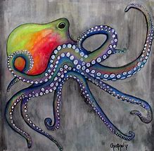 Image result for Colorful Abstract Octopus Art