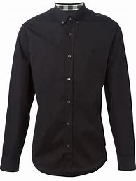 Image result for Black Burberry Button Up Shirt
