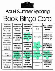 Image result for Summer Reading Bingo Ideas