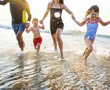 Image result for Families Swimming Beach