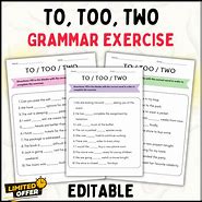 Image result for To Too Two Printable Worksheets
