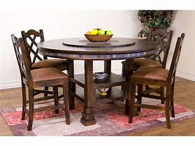 Image result for Lazy Susan Round Counter Height Dining Table