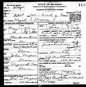 Image result for Michigan Death Certificates
