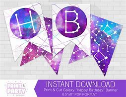 Image result for Happy Birthday Galaxy Theme Printable