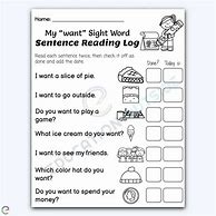 Image result for Sight Word Want