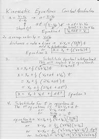 Image result for 3 Fundamental Kinematic Equations