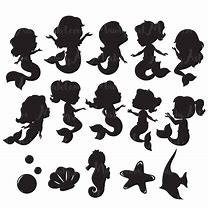 Image result for Mermaid Silhouette Clip Art