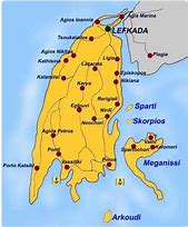 Image result for Lefkada Beaches Map