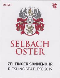 Image result for Selbach Oster Zeltinger Sonnenuhr Riesling Grosses Gewachs