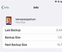 Image result for iPad Backup Size