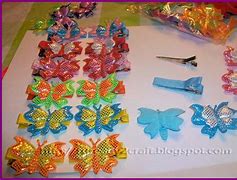 Image result for Small Butterfly Glitter Hair Clips