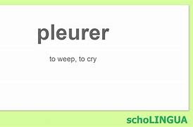 Image result for Pleurer Conjugation