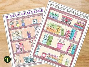 Image result for 5 Book Challenge Reading Log