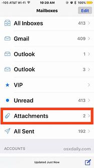 Image result for iOS Mail App Attachments