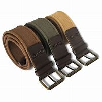 Image result for Men's Canvas Leather Belt