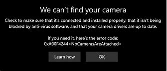 Image result for Camera Laptop Error