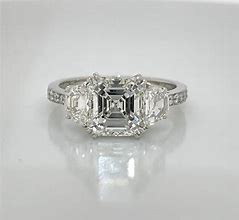 Image result for Asscher Cut Ring Plain Band
