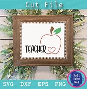 Image result for Teacher Apple Heart SVG