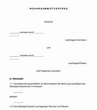 Image result for Wohnraum Mietvertrag Vordruck