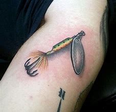 Image result for Fishing Hook Tattoos for Men