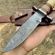 Image result for Bone Handle Bowie Knife