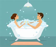 Image result for Romantic Bubble Bath Cartoon