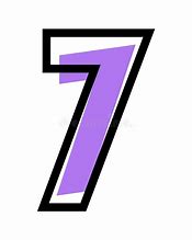 Image result for Colorful Numbers with a Black 7