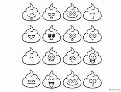 Image result for Poo Emoji Black and White