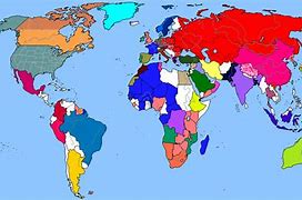 Image result for The Map of World in 1960 with Labels