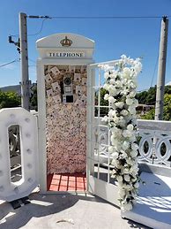 Image result for White Phone Box for Wedding Hire