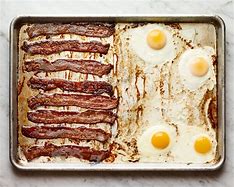 Image result for Baked Eggs and Bacon in Oven