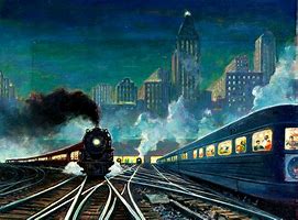 Image result for Railroad Train Art