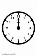 Image result for 12 O Clock Clip Art Black and White