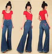 Image result for High-Waisted Bell Bottom Jeans 70s