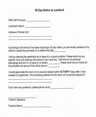 Image result for Sample 30-Day Notice to Landlord