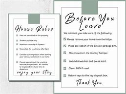 Image result for Signs for Airbnb Guests House Rules