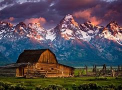 Image result for Mountains with Barns
