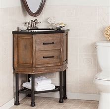 Image result for Small Corner Bathroom Vanity Cabinet