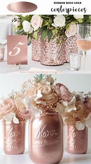 Image result for Rose Gold and Gold Party Decorations
