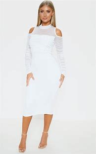 Image result for White Cold Shoulder Dress