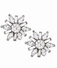 Image result for Silver Button Earrings