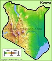 Image result for Kenya Geography Map