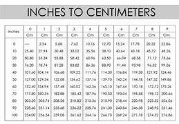 Image result for Centimeters to Inches Conversion Table Chart