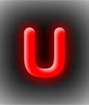 Image result for Neon Letter U PNG