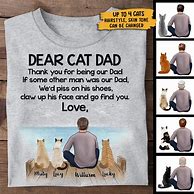 Image result for Personalized Cat Dad Shirt
