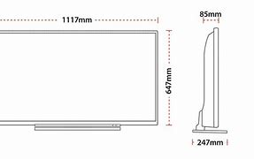 Image result for How Wide Is a 50 Inch TV