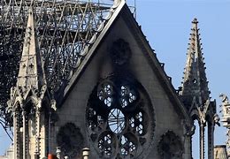 Image result for Notre Dame Rose Window Fire