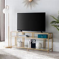 Image result for Metal and Glass Entertainment Center