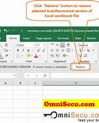 Image result for Restore Older Version of Excel File